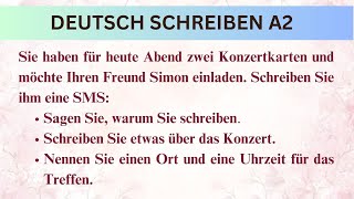 Goethe Zertifikat A2 SCHREIBEN Teil 1  SMS  German Goethe A2 Exam [upl. by Orthman]