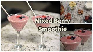 Mixed Berry Smoothie Recipe For healthy skin and digestive system [upl. by Joyce]