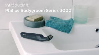 BG301015 Bodygroom series 3000Showerproof groin and body trimmer [upl. by Ecienaj]