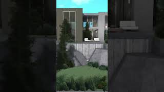 Hillside Elegant Modern Mansion in Roblox bloxburg bloxburghousebuild [upl. by Dhu]