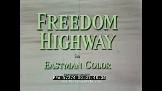 GREYHOUND BUS LINES FREEDOM HIGHWAY 1950s SCENICRUISER PROMOTIONAL FILM 57274 [upl. by Frasquito407]