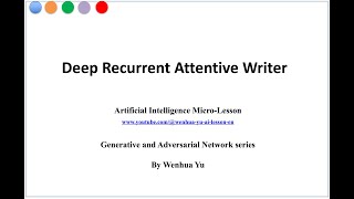 Deep Recurrent Attentive Writer [upl. by Allecsirp]