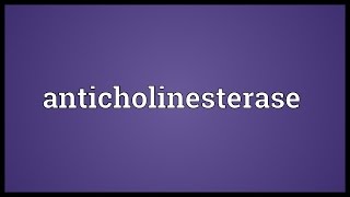 Anticholinesterase Meaning [upl. by Netsirt601]