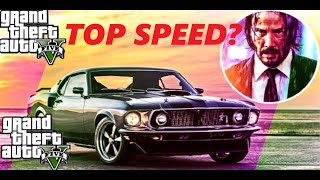 224 TOP SPEED RUN OF TUNED FORD MUSTANG 1969 JOHN WICKS CAR  GTA V 2024 [upl. by Rawdon]