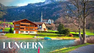 Lungern  Switzerlands Most Beautiful Village  Full Walking Tour  4K UHD 60fps [upl. by Ailatan]