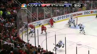 Drew Doughty hits Pavel Datsyuk Feb 10th 2013 [upl. by Whatley]