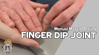 MMT Finger Distal Interphalangeal DIP Joint Flexion Manual Muscle Test [upl. by Berenice]