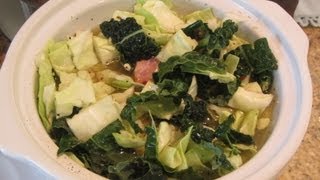 Crockpot Ham amp Cabbage Soup [upl. by Ecilayram]