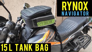 Rynox Navigator Tank Bag 15L Quick Overview and Mounting [upl. by Pavlish]