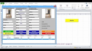 20Lager Programm mit Bildern in Excel selber erstellen Kombinationsfeld ComboBox2 „Geschäftsfall“ [upl. by Naret]