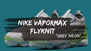 Nike VaporMax Flyknit 2021 GREY NEON  Release Info [upl. by Josepha803]