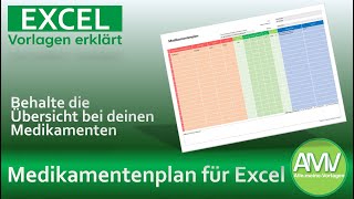 Medikamentenplan Excel Vorlage [upl. by Deenya657]