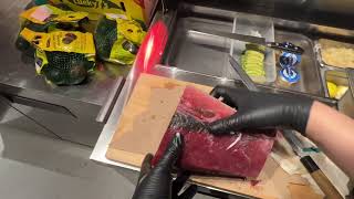 Bluefin Tuna Loin Breakdown  Sushi  POV [upl. by Blackman]