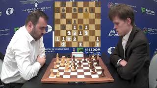 Shakhriyar Mamedyarov 2716 vs Vladislav Artemiev 2799  FIDE World Blitz 2023 [upl. by Nyliram]