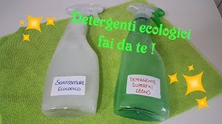 DETERGENTE MOBILI E SGRASSATORE FAI DA TE [upl. by Clapp]