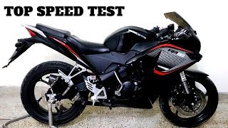 TOP SPEED TEST ZONGSHEN VBR 150 2018 PK BIKES [upl. by Enitsirt]