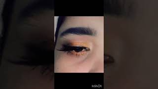 shorts makeup tutorial orange yellow eye makeup look Hoor Malik [upl. by Tabina540]