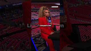 Kate Abdo showed Micah all the love on the intro for the UCLFinal 🫶😂 [upl. by Renzo]