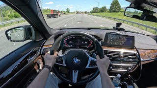 2020 BMW M550i xDrive  POV Test Drive  060 [upl. by Hallagan]