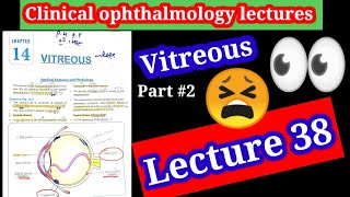 Disorders of vitreous Vitreous clinical Ophthalmology lectures 38 part 2structure of vitreous [upl. by Suoivatram]