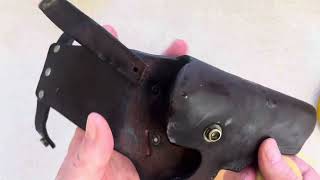 Cleaning Old Leather  Using Saddle Soap To Clean This Old Holster leathercare [upl. by Pryce]