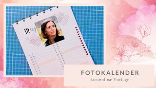 DIY Fotokalender 2022  Geschenkidee  Wandkalender kostenloser Download Freebie [upl. by Aivata]