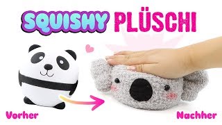 DIY SQUISHY Plüschtier selbermachen Einfaches Stofftier Spielzeug selber machen cutelifehacksde [upl. by Tebzil383]