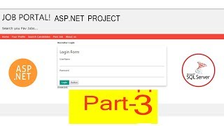 Job Portal Website in ASPNET  Part3 [upl. by Siaht]