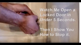 Open a Locked Door Without a Key in Under 5 Seconds  Locksmith Recommended [upl. by Ahsekel]