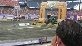 Monster Jam  Gillette Stadium  62114  Qualifying  Grave Digger vs Madusa [upl. by Drobman]