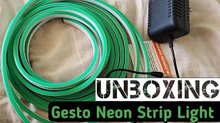 Unboxing Gesto 164 Feet LED Neon Strip Rope Lights  12V Adaptor  Brighten Up Your Space [upl. by Rothschild]