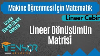 11 Lineer Dönüşümün Matrisi Lineer Cebir  Makine Öğrenmesi İçin Matematik [upl. by Anileda35]