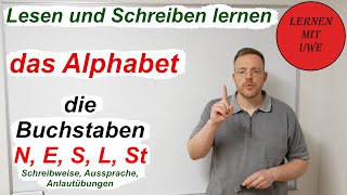 Lesen und Schreiben lernen – Teil 02 – die Buchstaben und Laute N E S L St [upl. by Danna]