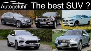 Porsche Macan vs Mercedes GLC vs BMW X3 vs Audi Q5 vs Volvo XC60 comparison REVIEW [upl. by Anderegg]