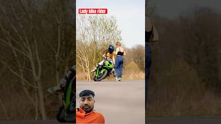 Lady bike rider🇧🇩😱🏍️🫡 automobile wheelie funny youtubeshorts shorts [upl. by Ogilvy13]