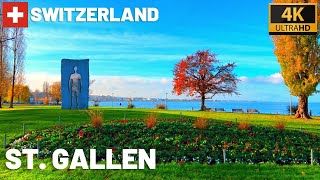 St Gallen Switzerland  Walking Tour in St Gallen Switzerland 4K [upl. by Allx]