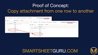 Smartsheet Copy Attachments to Another Sheet or From One Row to Another [upl. by Zolly916]