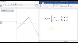 Geogebra Stykkevis lineære funktioner [upl. by Sellma]