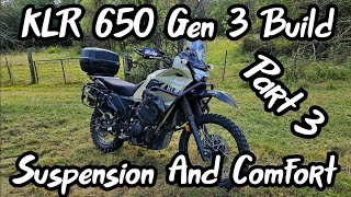 KLR650 Gen 3 Build  Suspension And Comfort [upl. by Assenyl]