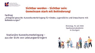 6 Stationäre Kurzzeitunterbringung  aus der Sicht von Leistungserbringern [upl. by Llenrahs287]