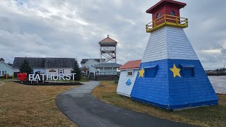 A snowless winter walk in Downtown Bathurst New Brunswick [upl. by Enitram]