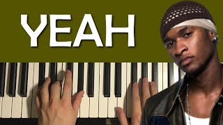 Usher  Yeah EASY Piano Tutorial Lesson [upl. by Apfel62]