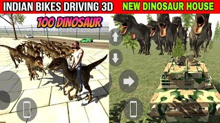 Indian Bikes Driving 3d  New Dinosaur House 100 Dinosaur  Funny Gameplay Indian Bikes Driving 🤣🤣 [upl. by Ecyar940]