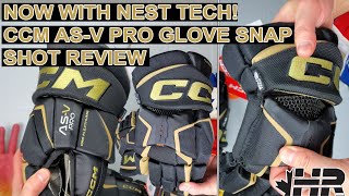 Exciting new tech CCM Tacks ASV Pro hockey gloves Snap Shot Review [upl. by Enytnoel]