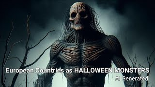 AI Draws European Countries as Halloween Monsters [upl. by Burnsed]