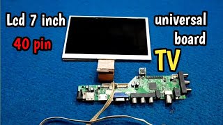 Pasang Lcd Tablet 7 inch 40 pin ke Mainboard Universal [upl. by Ayotahc]