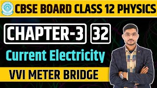 Current Electricity  Meter Bridge Most Important  NCERT  Cbse  12th Physics [upl. by Aguie]