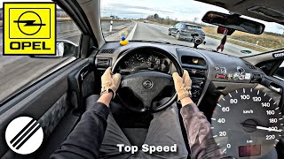 2001 OPEL ASTRA G CC 16 TOP SPEED DRIVE ON GERMAN AUTOBAHN 🏎 [upl. by Ellehcyt]