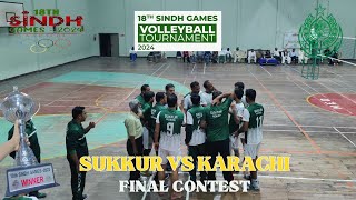 18th Sindh Games Karachi  Sukkur Rider VS Karachi Heroes  Volleyball Final [upl. by Melba966]