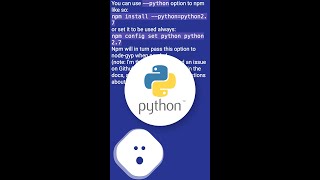 How to use a different version of python during NPM install shorts [upl. by Adama]